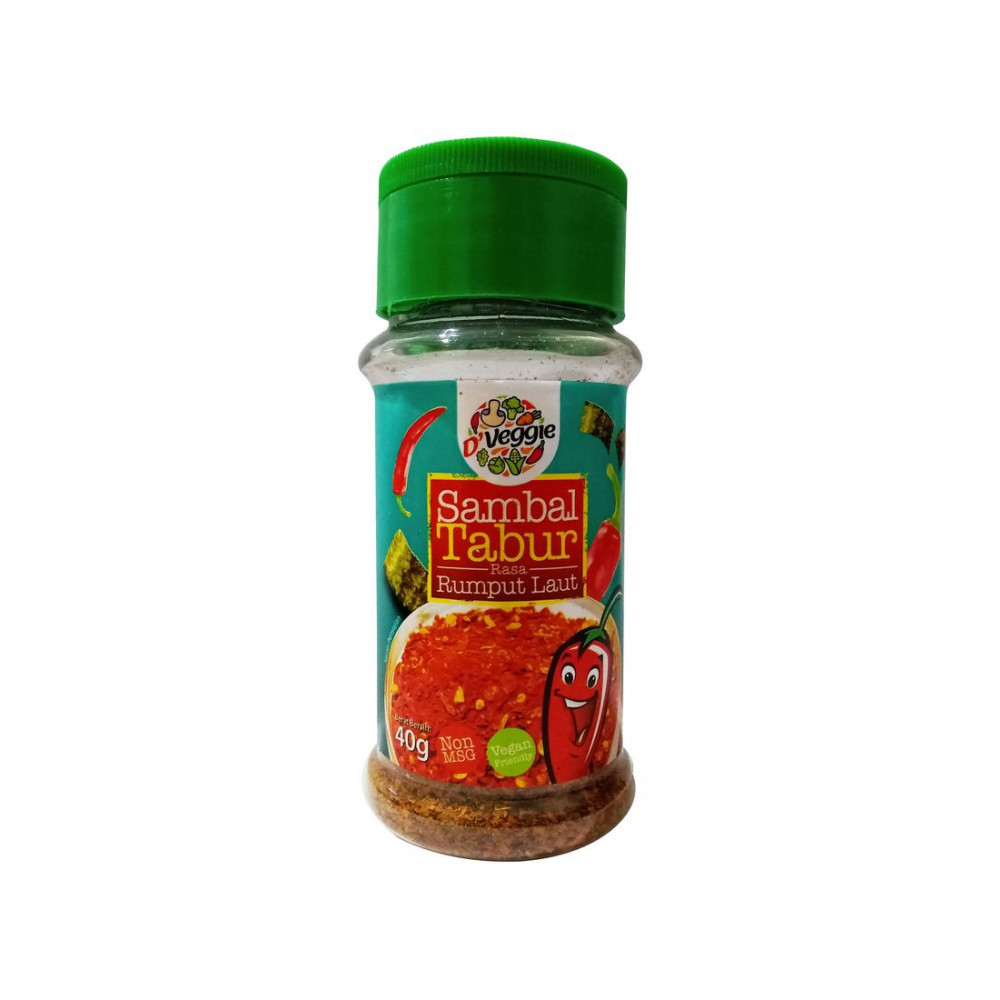 D`VEGGIE SAMBAL TABUR RUMPUT LAUT BTL 40G-DNR