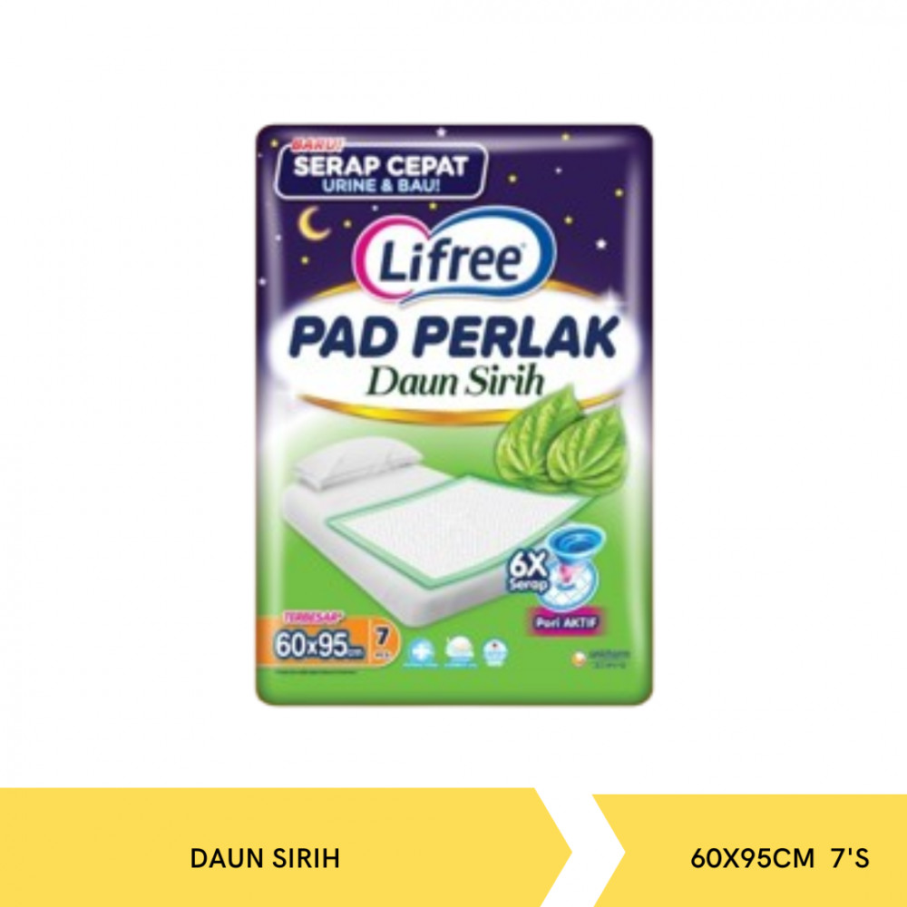 LIFREE PAD PERLAK DAUNSIRIH/7`S 60X95CM X 12