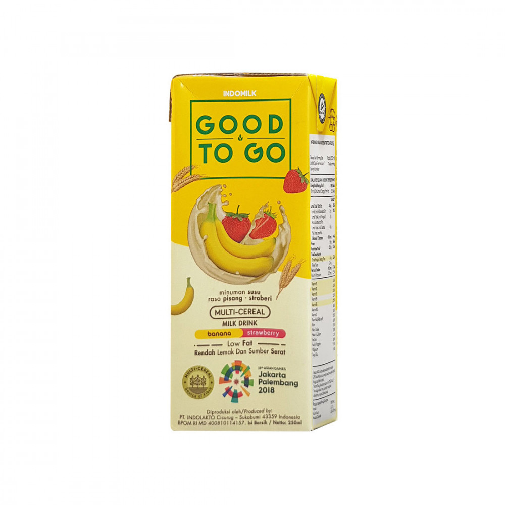 INDOMILK UHT 250ML GOOD TO GO BANANA BERRY X 24