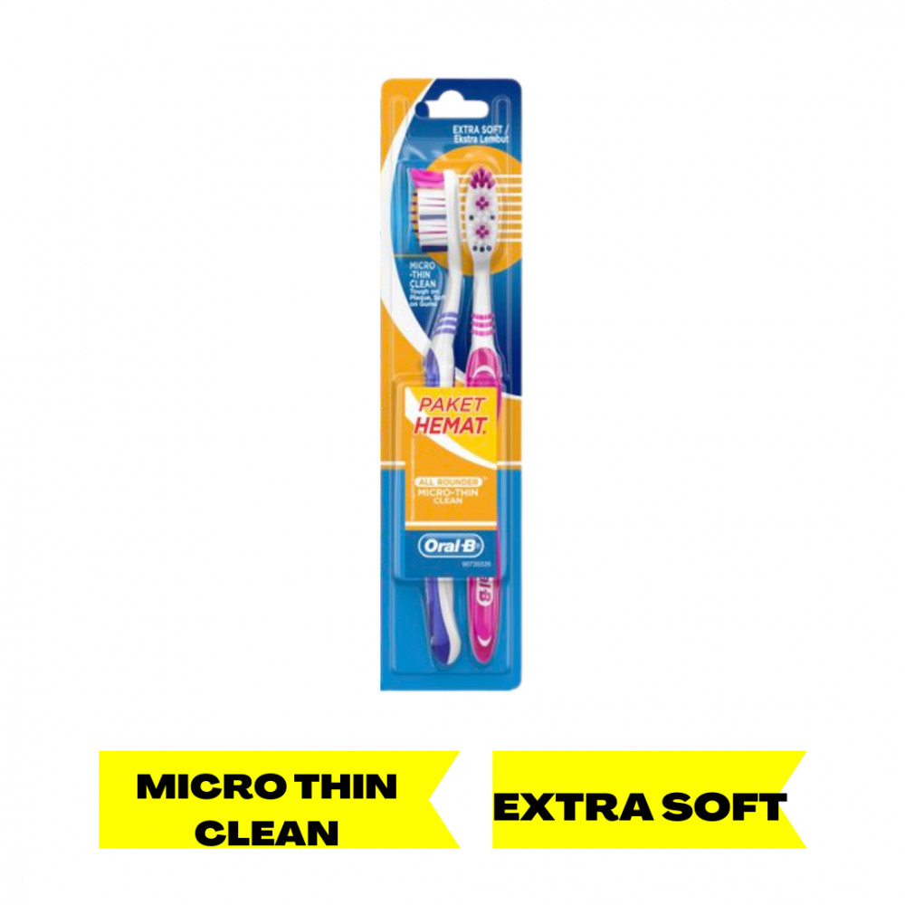 ORAL B T.BRUSH ALL ROUNDER MICROTHIN 2`S S40- N/A