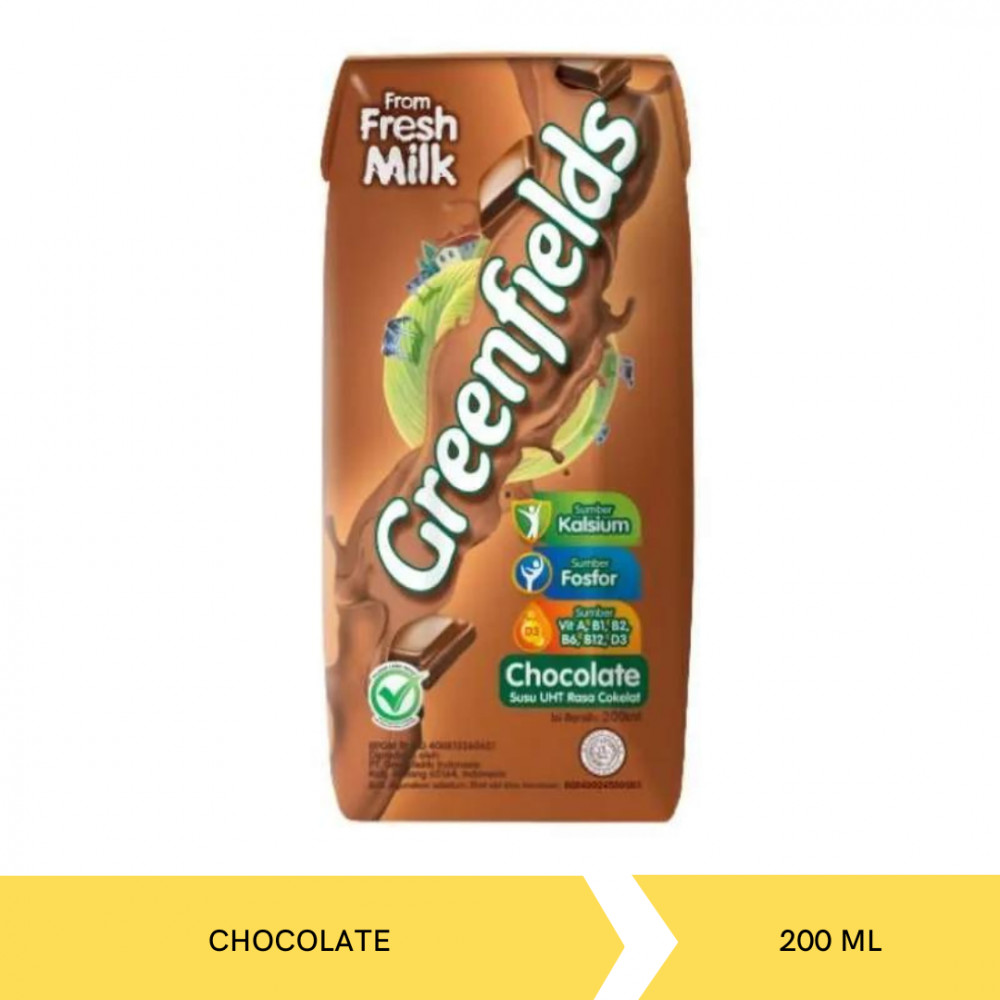 GREEN FIELDS UHT CHOCO 200ML X 32