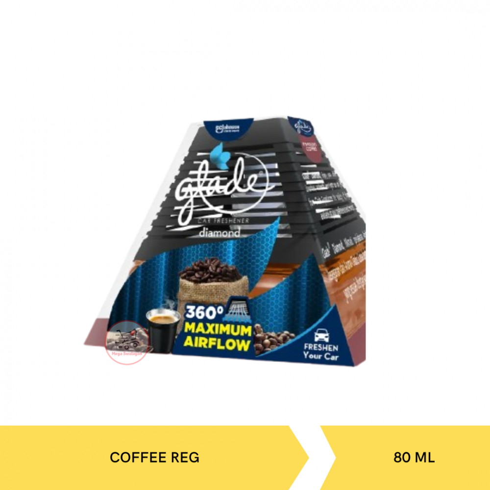 GLADE DIAMOND CAR COFFE REG 80ML