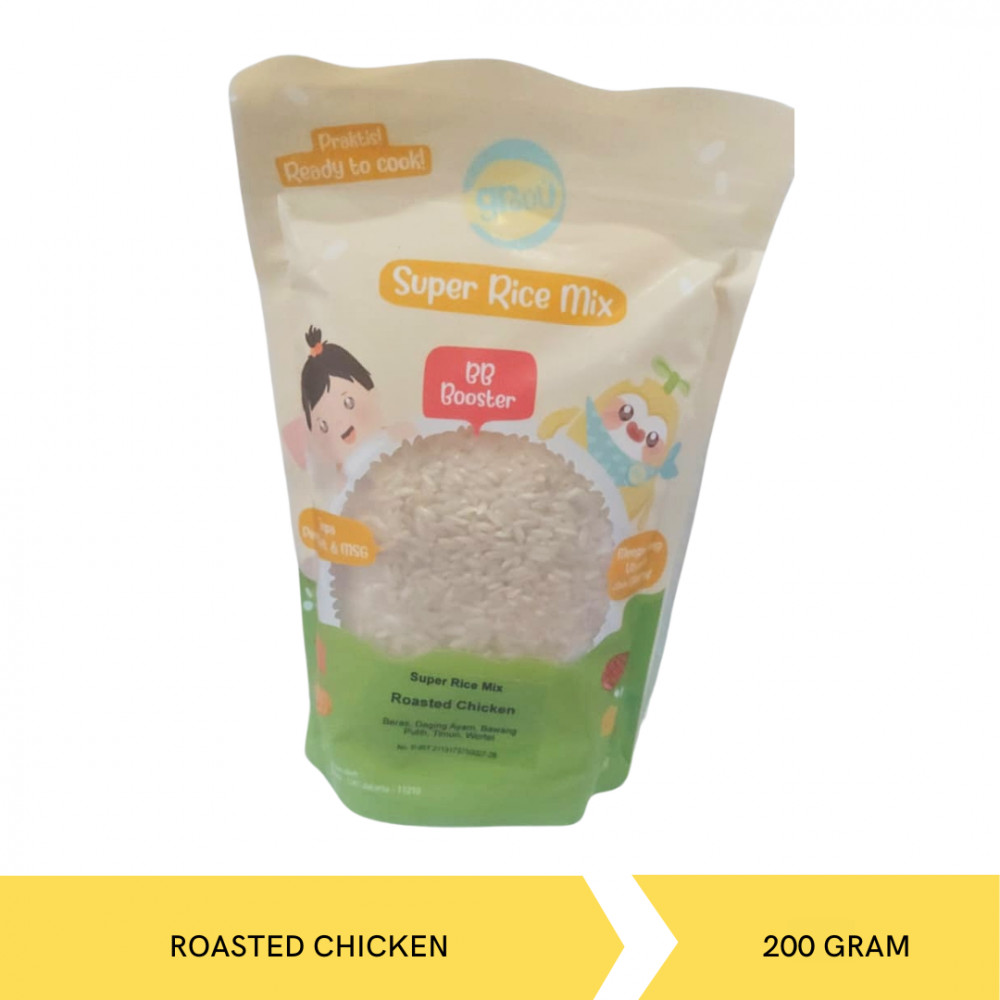 GROUU SUPER RICE MIX ROASTED CHICKEN 200G X 12