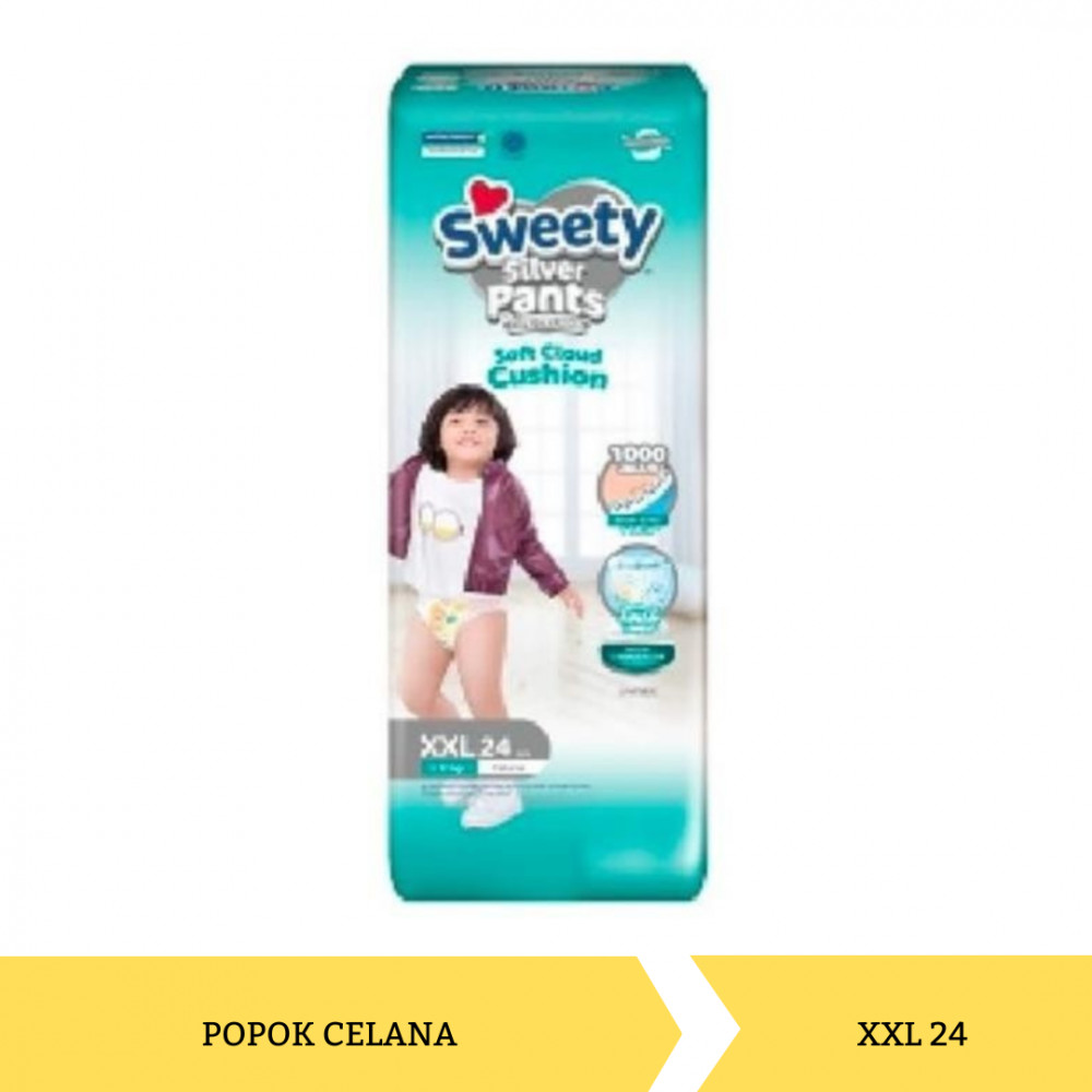 SWEETY SILVER PANTS XXL22 X 8