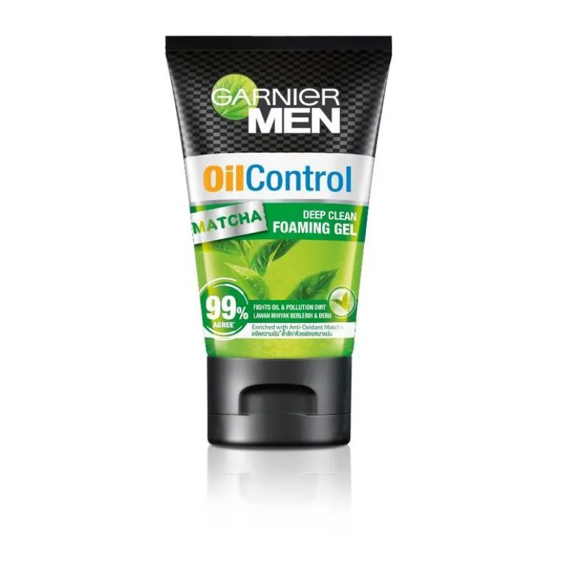 GARNIER MEN OIL CTRL FOAMING GEL MATCHA 100ML