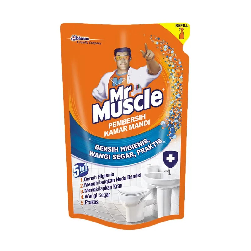 MR MUSCLE 5IN1 PEMBERSIH KAMAR MANDI POUCH 500ML X 12