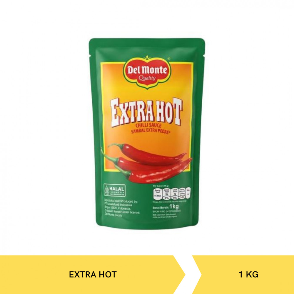 DELMONTE CHILLI EXT HOT POUCH 1KG X 10
