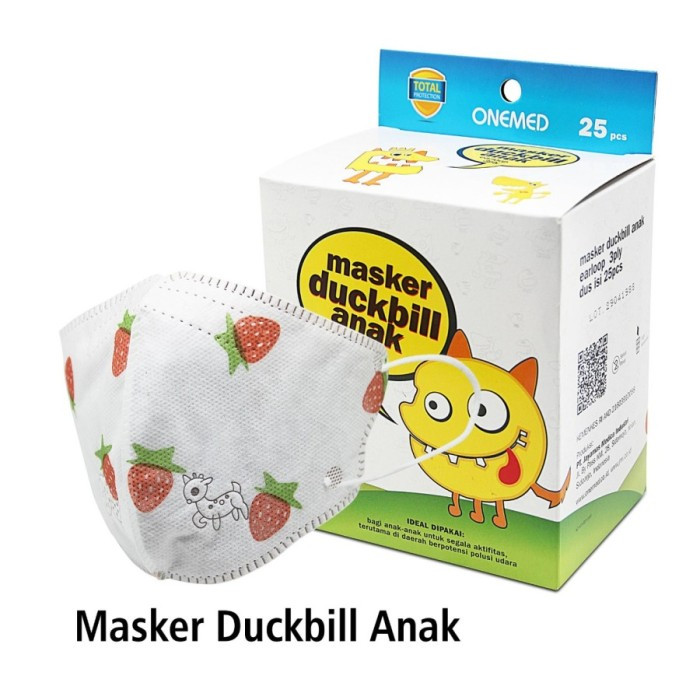 ONEMED DUCK BILL MASK KID  STRAW 3PLY KTK 25`S