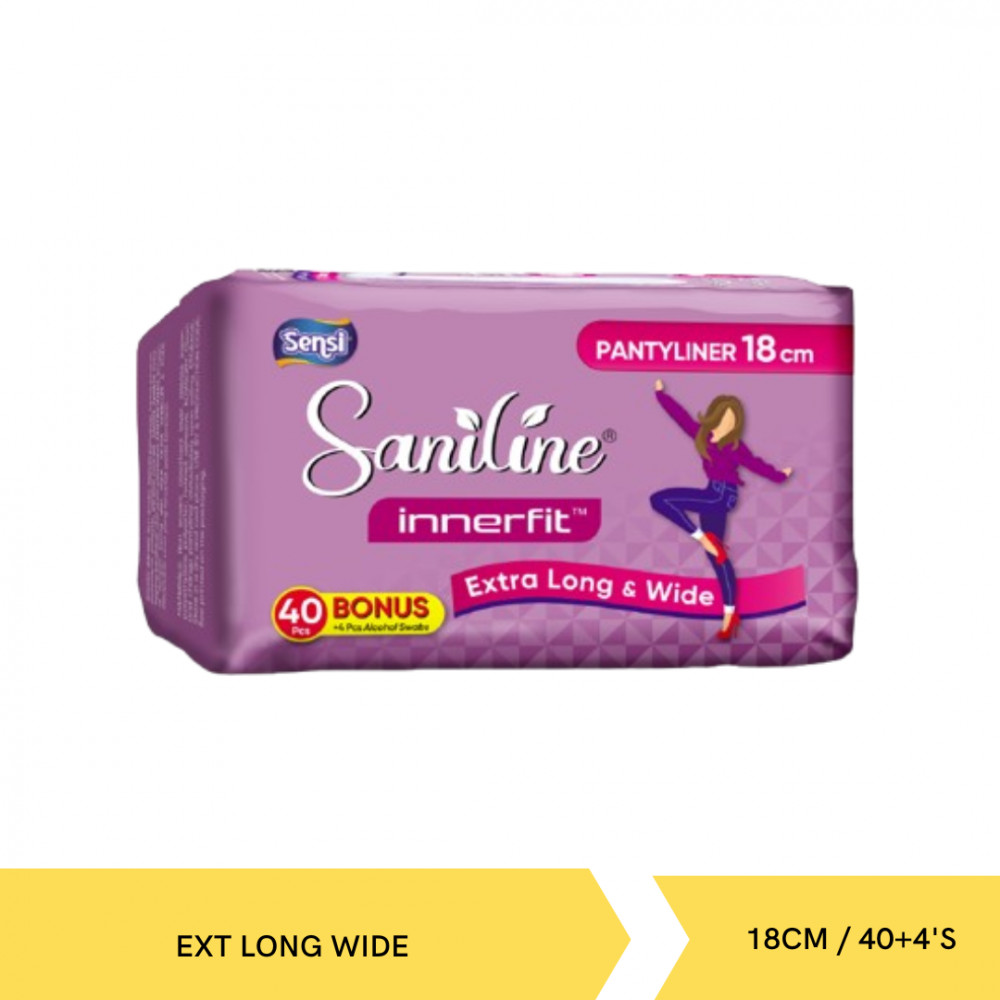 SENSI PANTYLINER EXT LONG&amp;WIDE 18CM/40+4`S