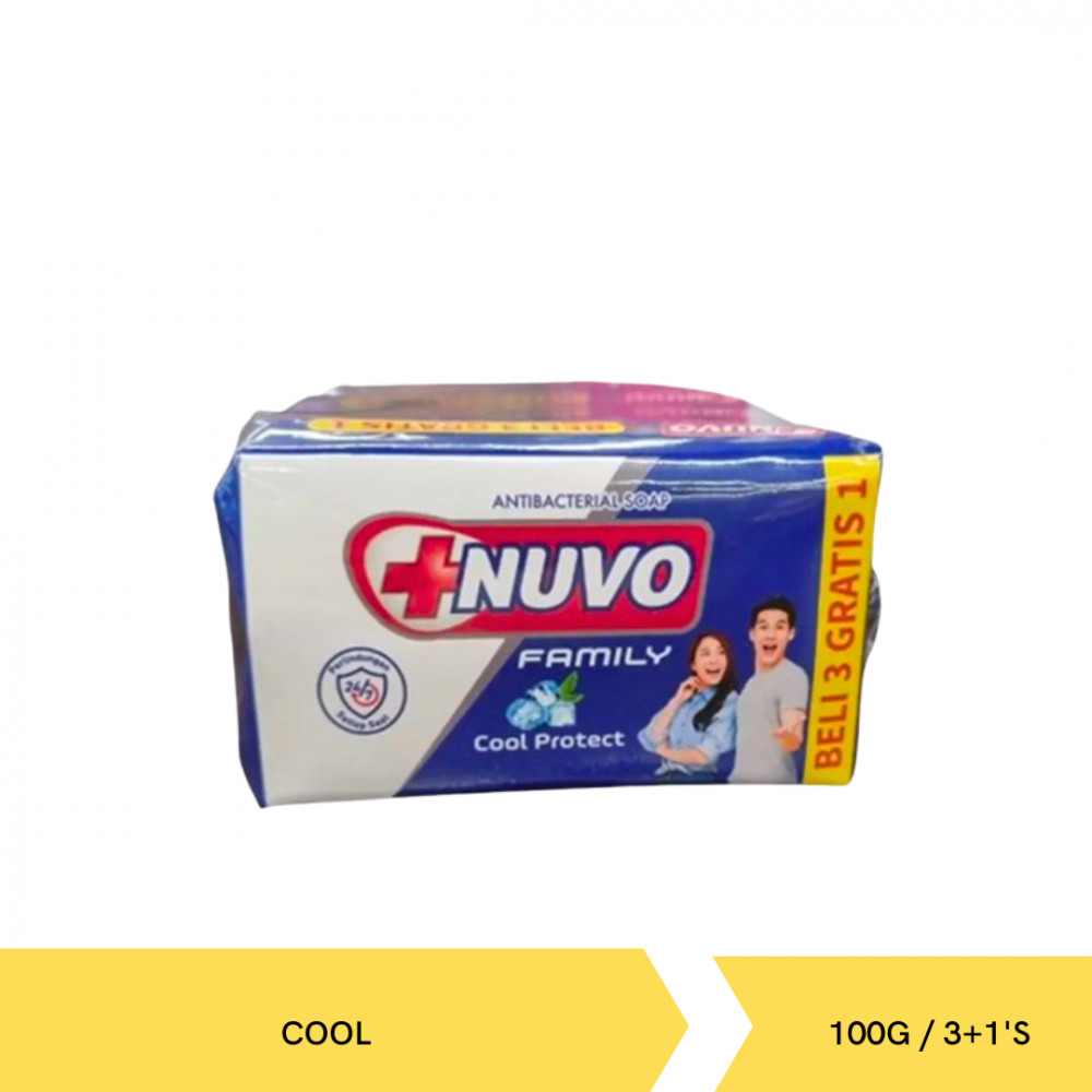 NUVO SOAP FAMILY COOL PRO BLUE PACK 100G/3+1`S