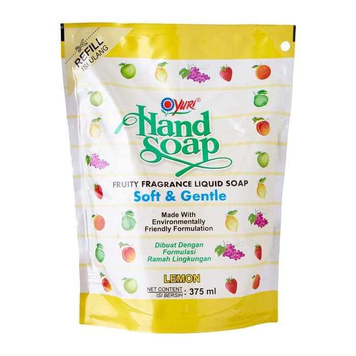 YURI HANDSOAP LEMON POUCH 375ML X 24