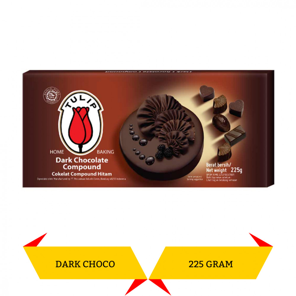 TULIP DARK CHOC COMPOUND 225G